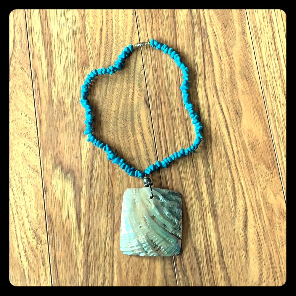 Stunning Abalone Shell Turquoise Necklace